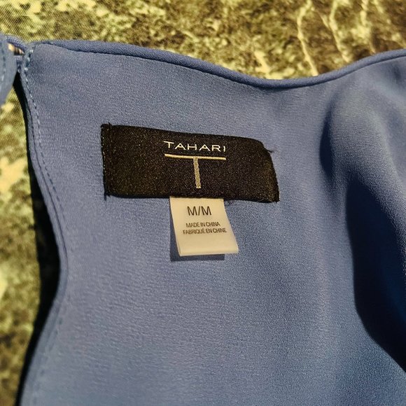 NEW, NEVER WORN Tahari Surplice-Neckline Tiered Midi Dress (M) - Picture 5 of 5